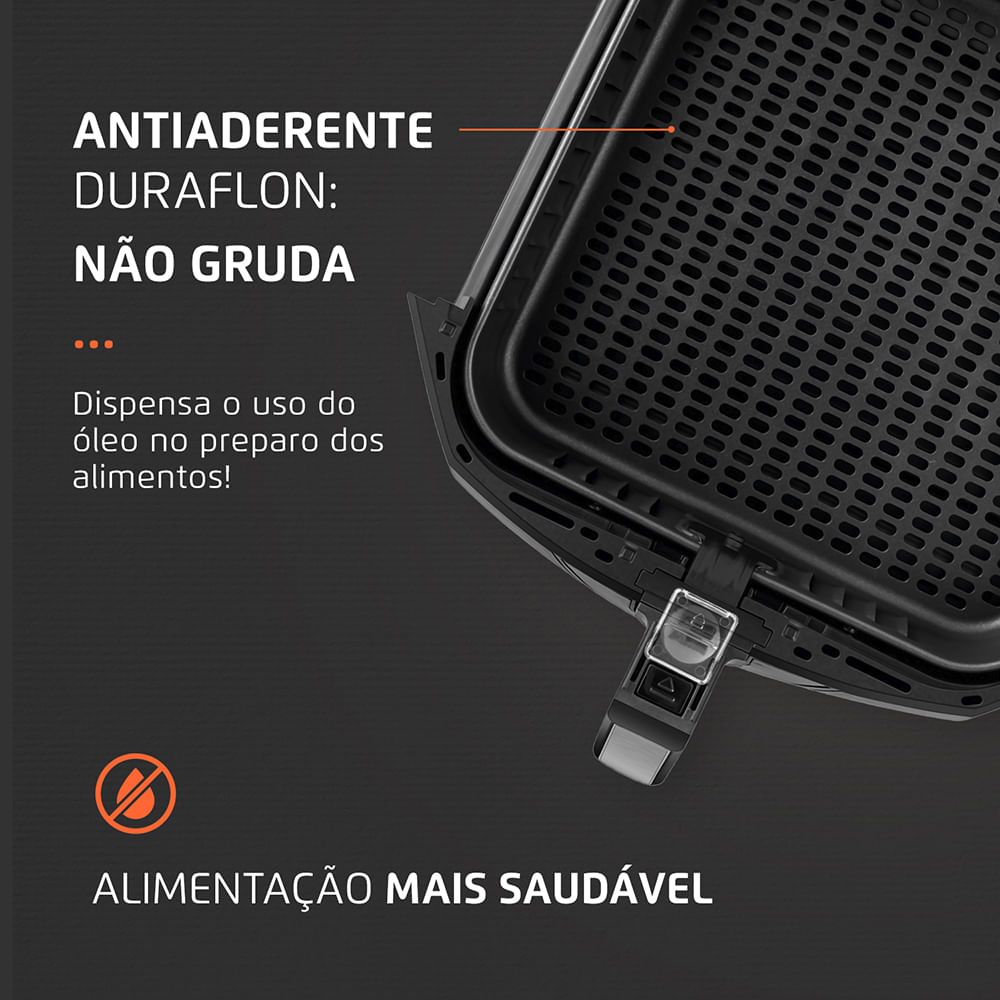 Fritadeira Elétrica Air Fryer Mondial AFN-80-BI 8L Preta - 220V