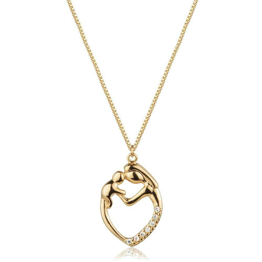 Colar Amor De Mãe Colar Mãe E Bebe Banho De Ouro 18k