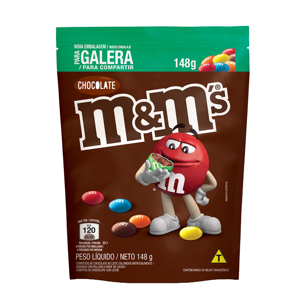 Confeitos M&Ms Chocolate 148g