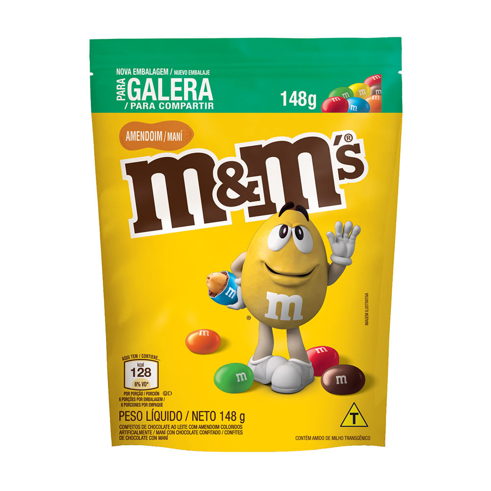 Confeitos M&Ms Amendoim 148g