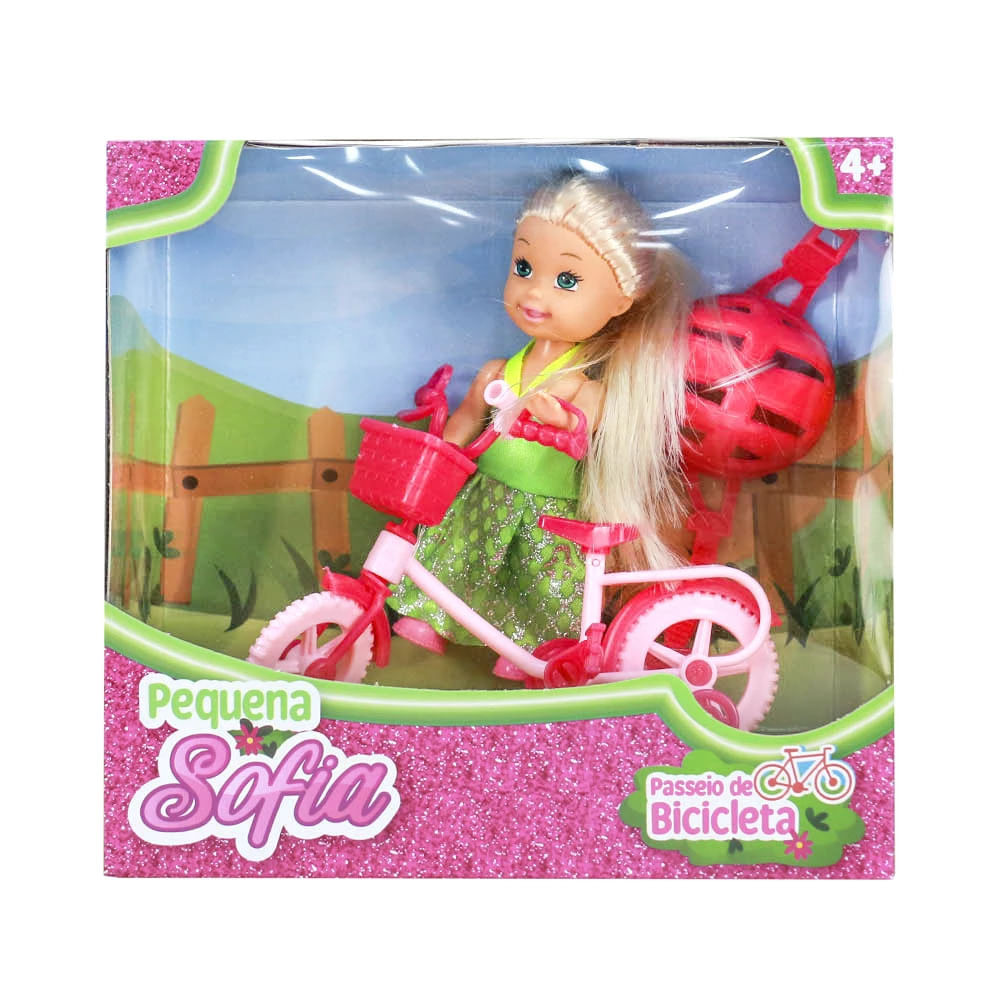 Boneca Le Sofia Mini com Bicicleta