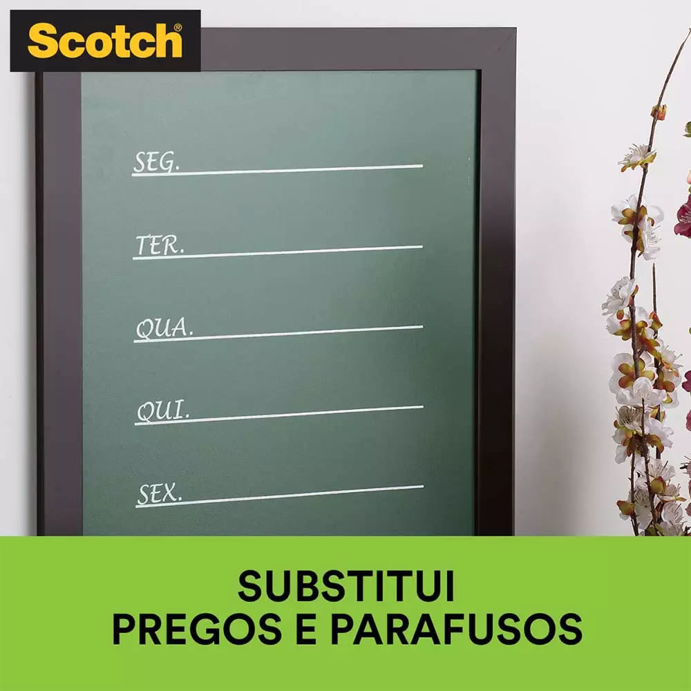 Fita Adesiva Dupla Face Scotch 3M com Espuma para Uso Interno 24mmx1,5m