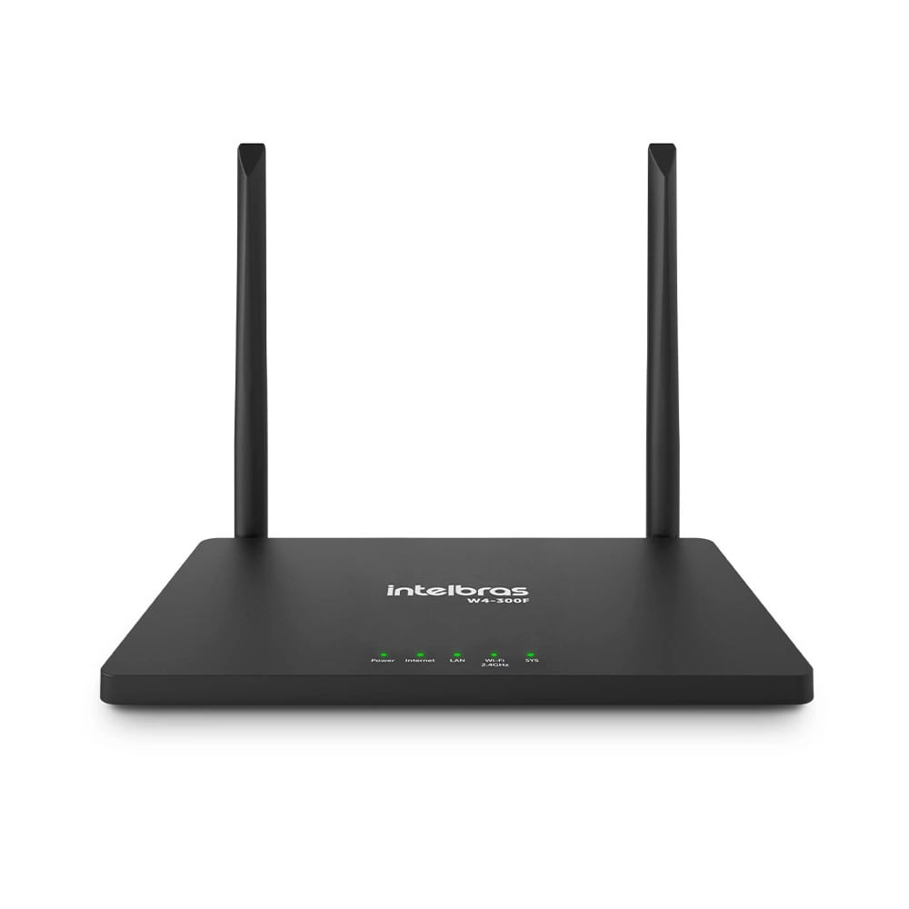 Roteador Wireless Intelbras W4-300f 300mbps 4 Portas Preto