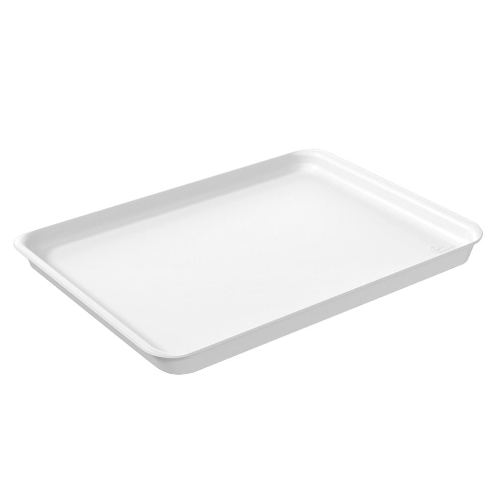 Bandeja Coza A4 Casual em Polipropileno Branca 32,5x23,5x2,5cm