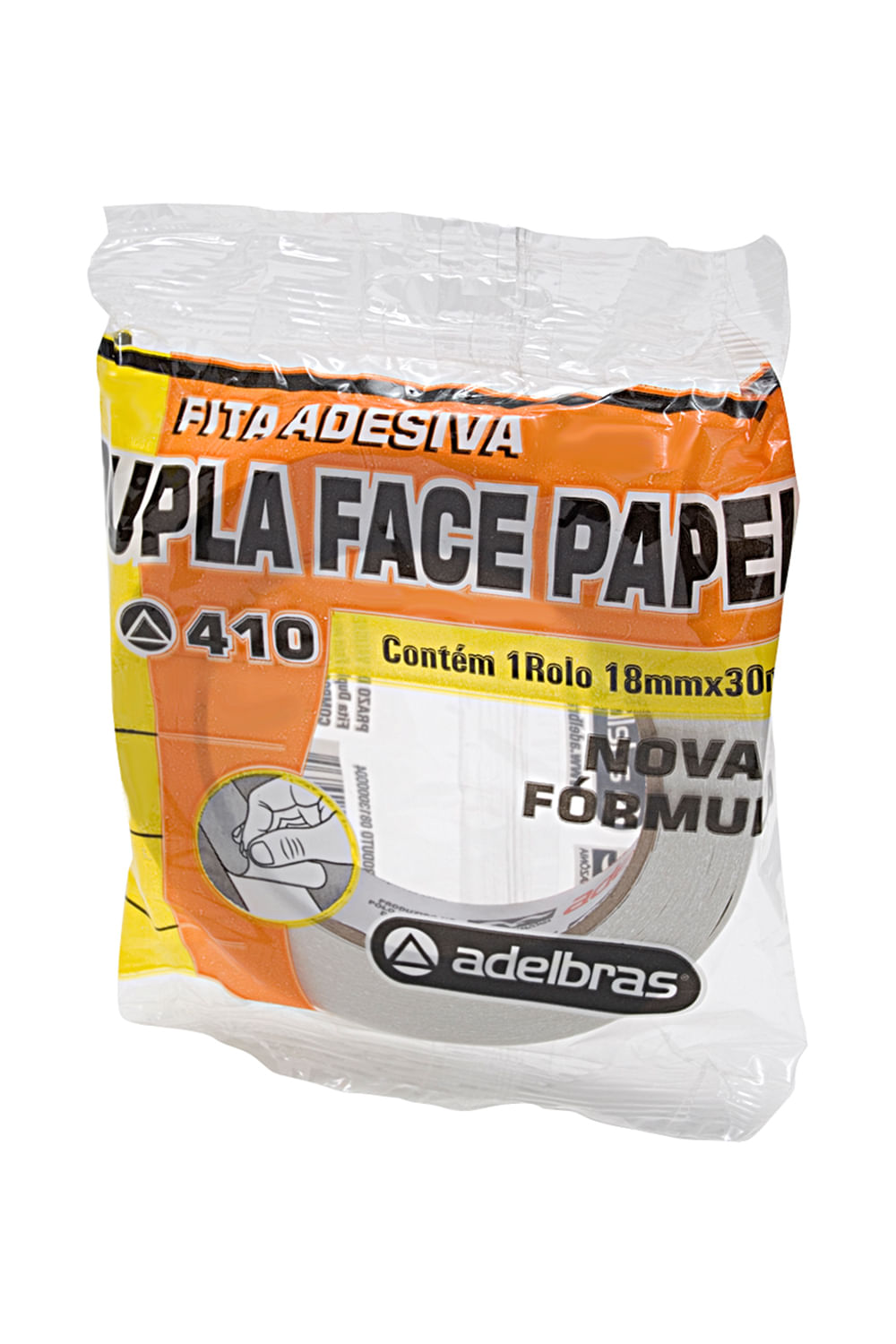 Fita Adesiva Dupla Face Adelbras de Papel 18mmx30m