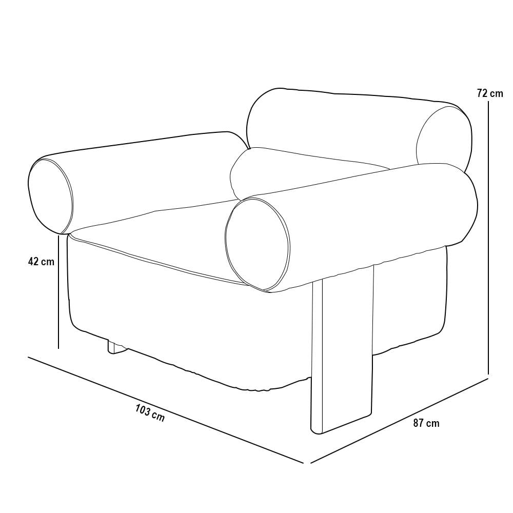 Kit 02 Poltronas Decorativas Orgânica Sala Living Pés Madeira Orpheu L02 Bouclê Bege - Lyam Decor