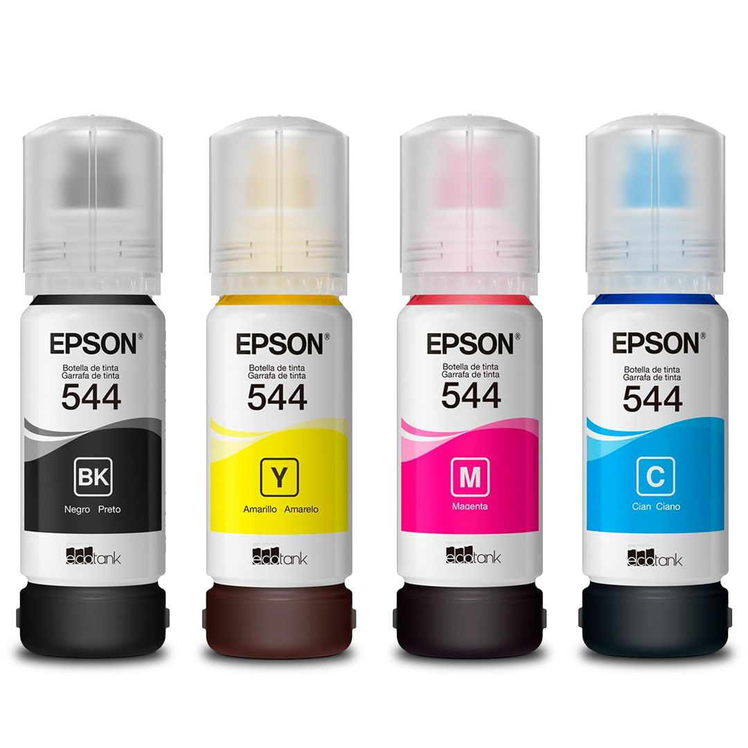 Kit Refil Tintas Epson T544 04 Cores L1110 L3110 L3150