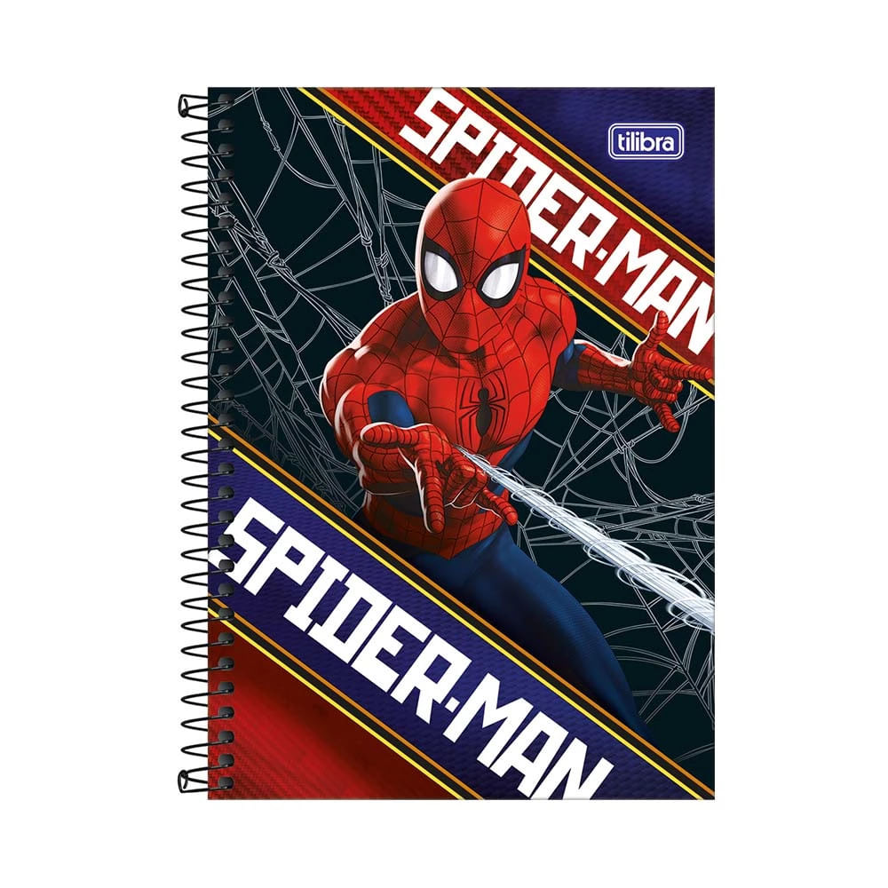 Caderno Tilibra Espiral Capa Dura 1/4 Spider-Man Capas Diversas - Item Sortido