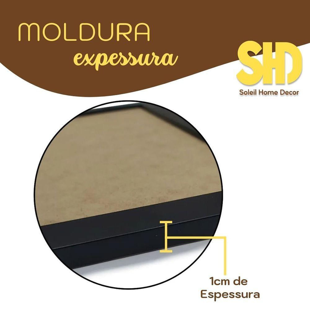 Kit 2 Quadros 25x60 Infantil Safari Estrelado Moldura Mel