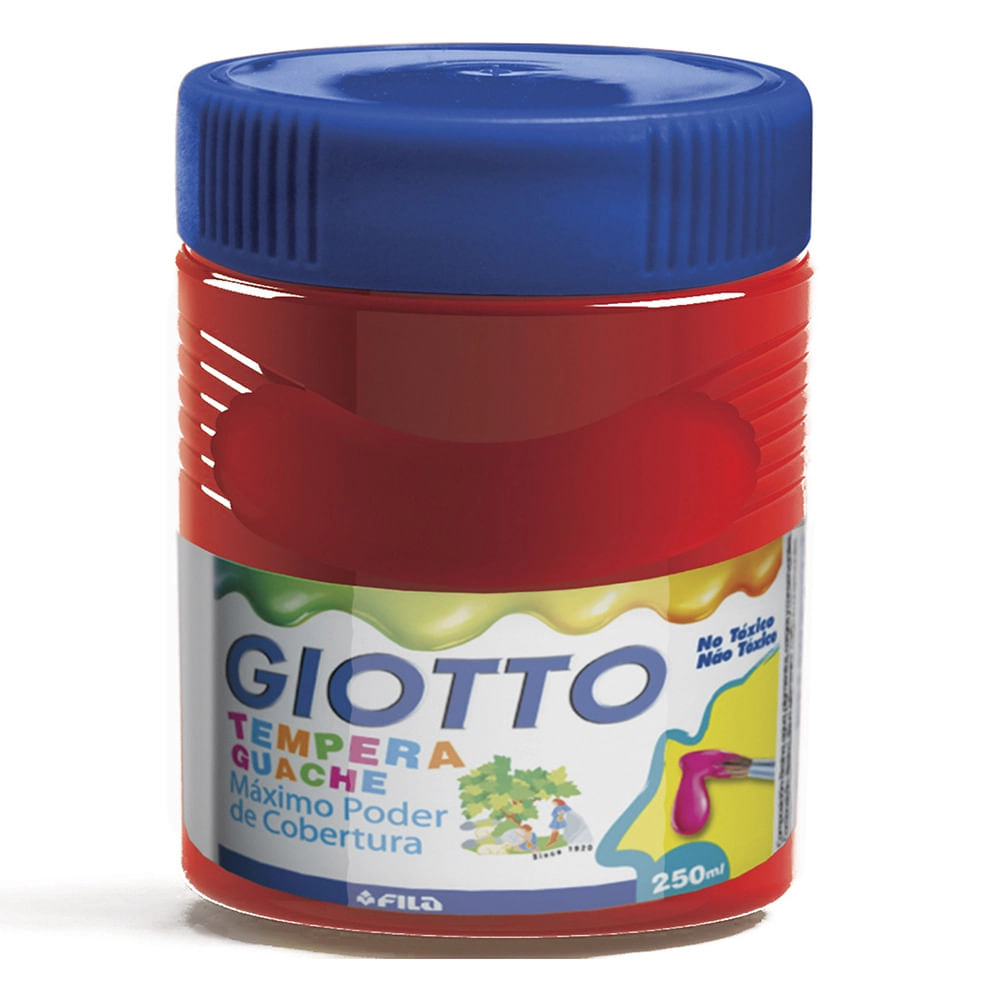 Tinta Guache Tempera Giotto Vermelha 250ml