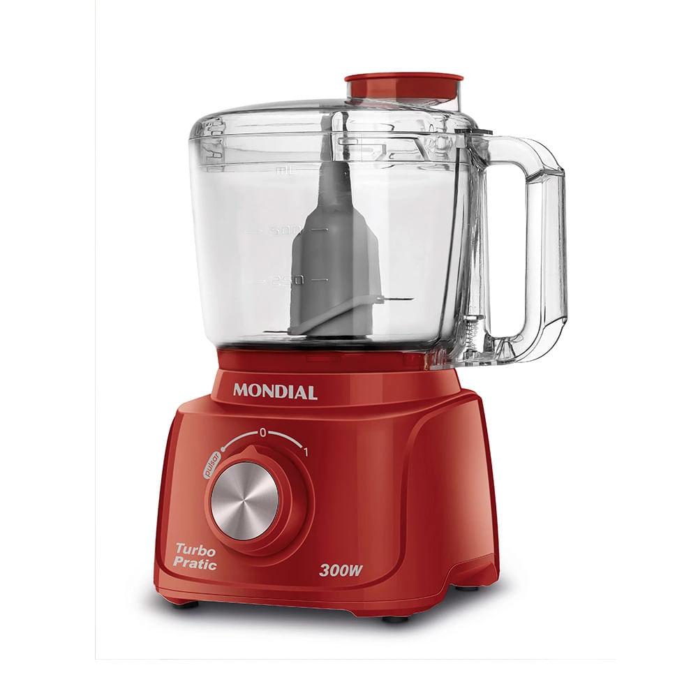 Mini Processador Mondial Turbo Pratic MP-16-R Vermelho - 220V