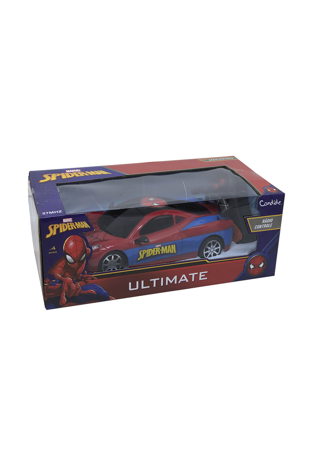 Carro Controle Remorto Candide Spider Man com 3 Funções