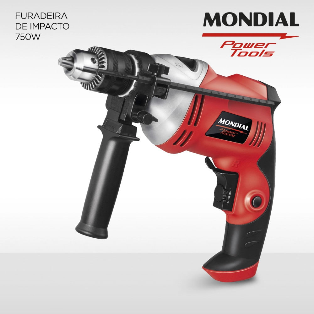 Furadeira de Impacto Mondial FFI-05 Elétrica - 750W 127V