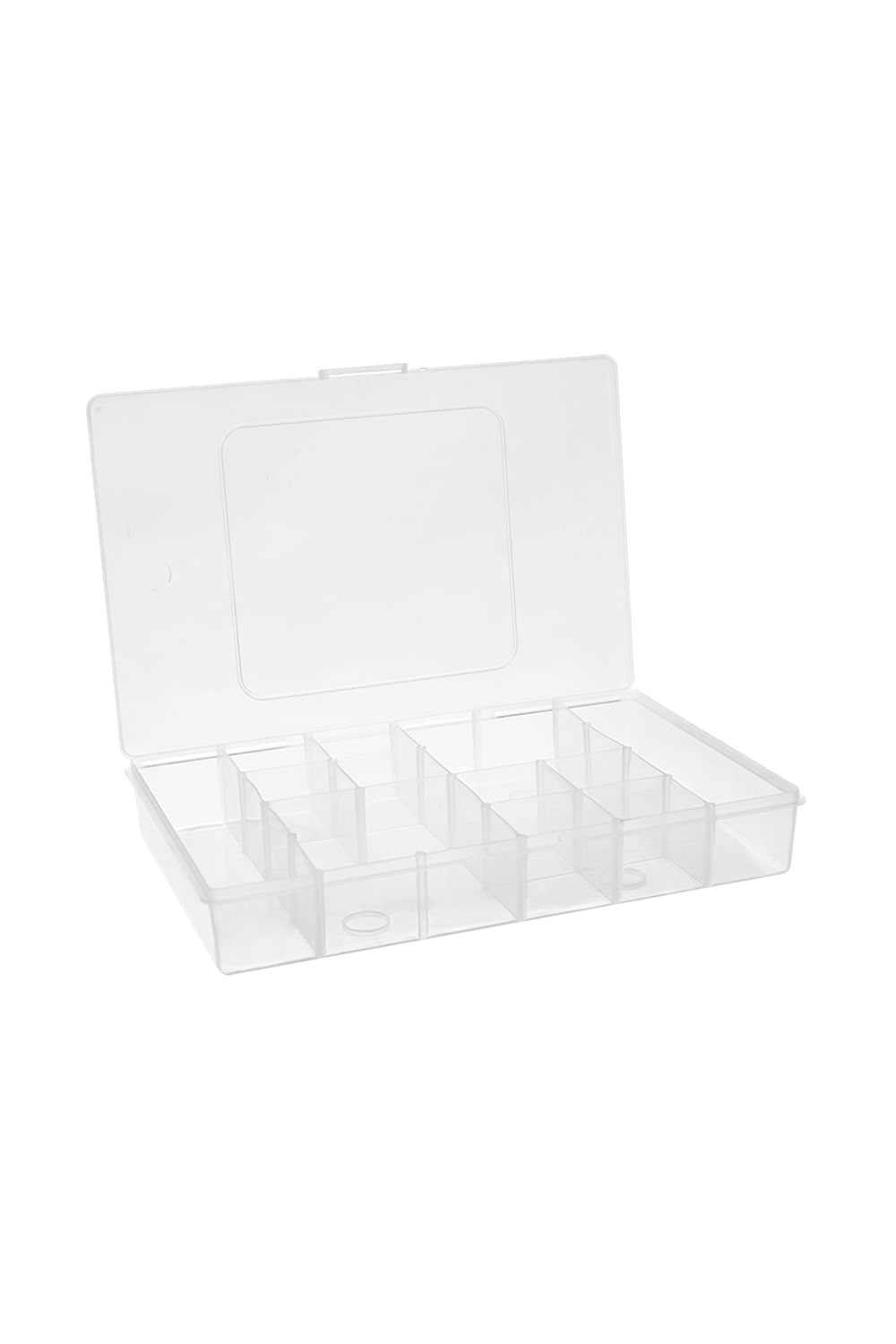 Organizador Jaguar em Plástico com 12 Divisórias Transparente 14,7x22,5x4cm