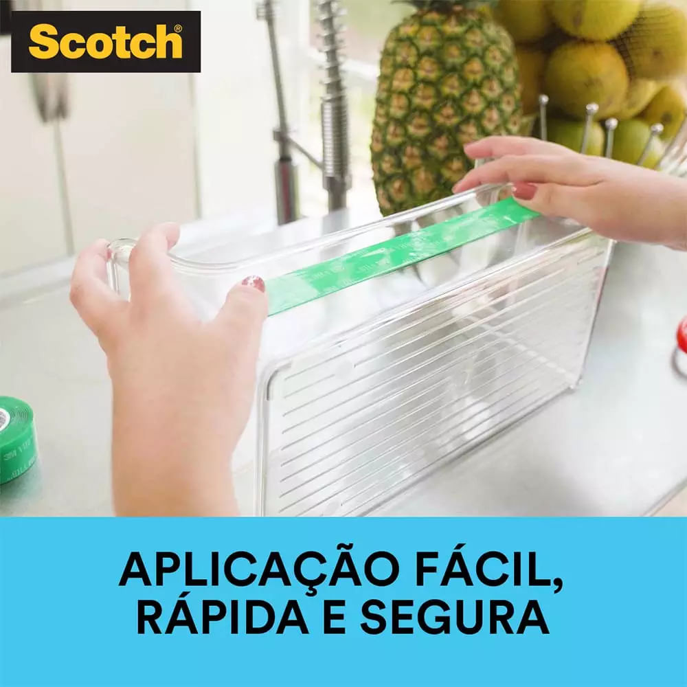 Fita Adesiva Dupla Face Scotch 3M com Espuma Uso Interno 19mmx2m