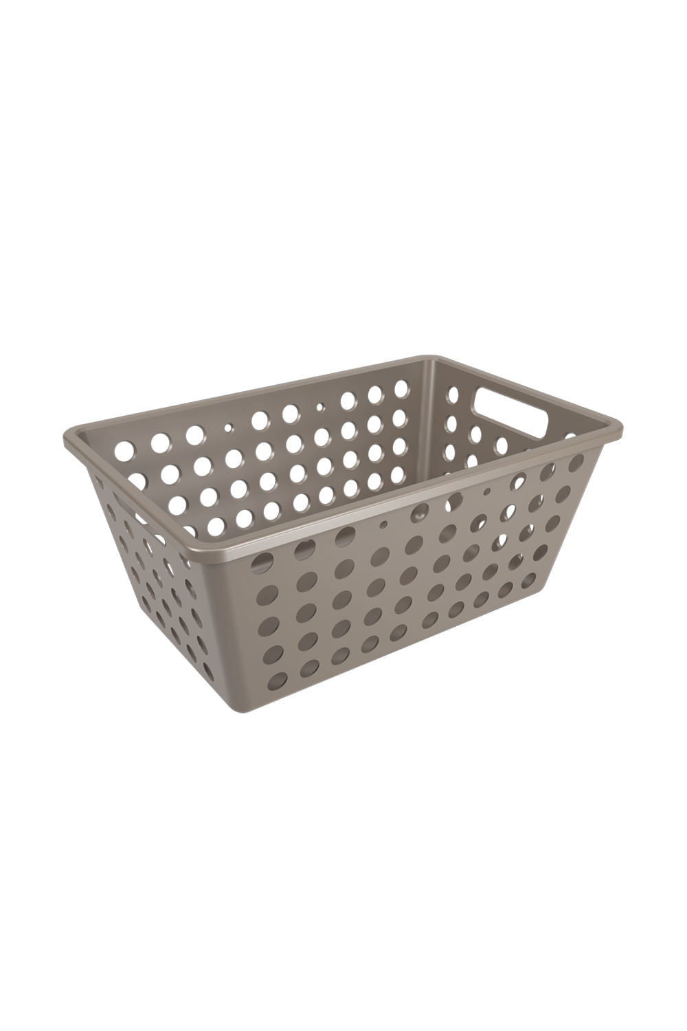 Cesta Organizadora Coza One Grande em Plástico Cinza 12x19x28cm