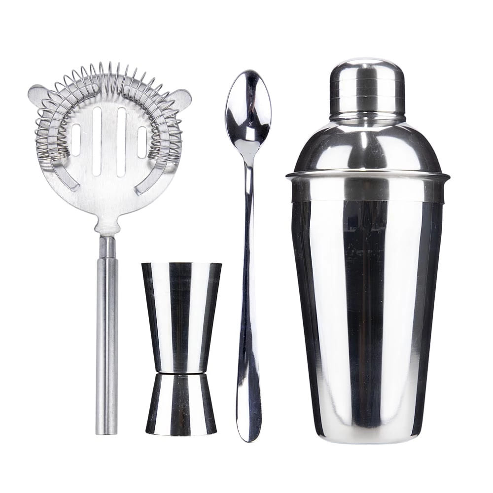 Kit Bartender Coquetel Le Chef em Inox com 4 Peças