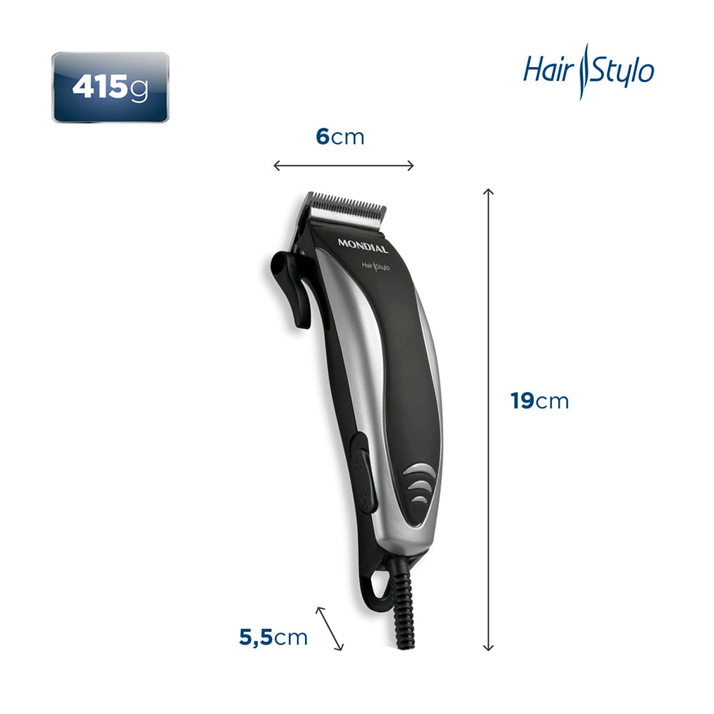 Máquina de Cortar Cabelo Mondial CR02 - 220V