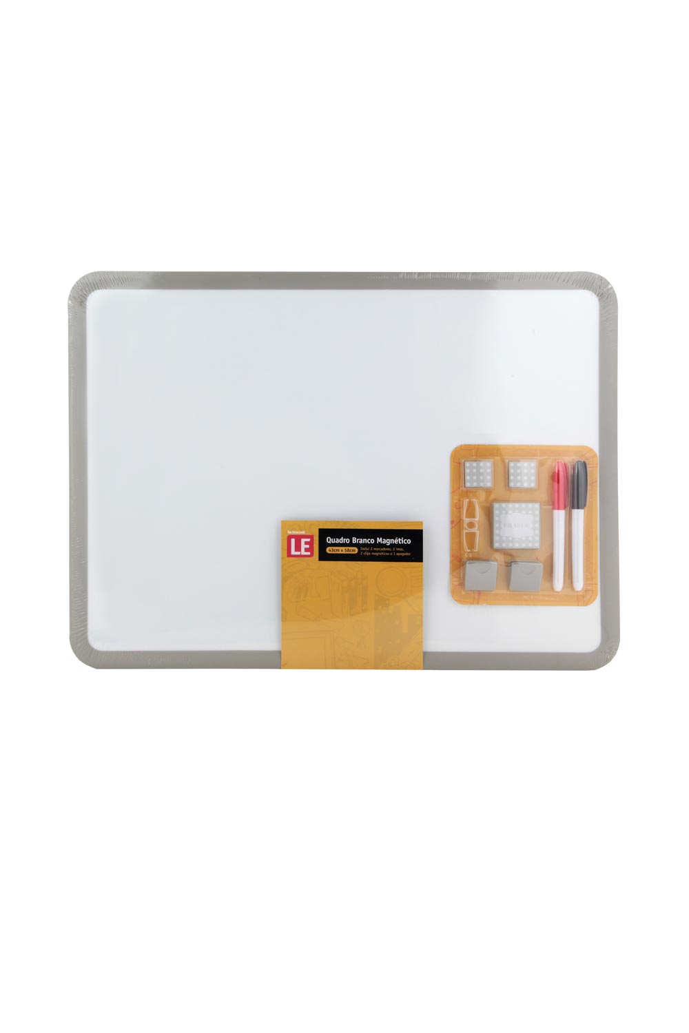 Quadro Magnético Branco Le com 7 Acessórios 43x58,5cm