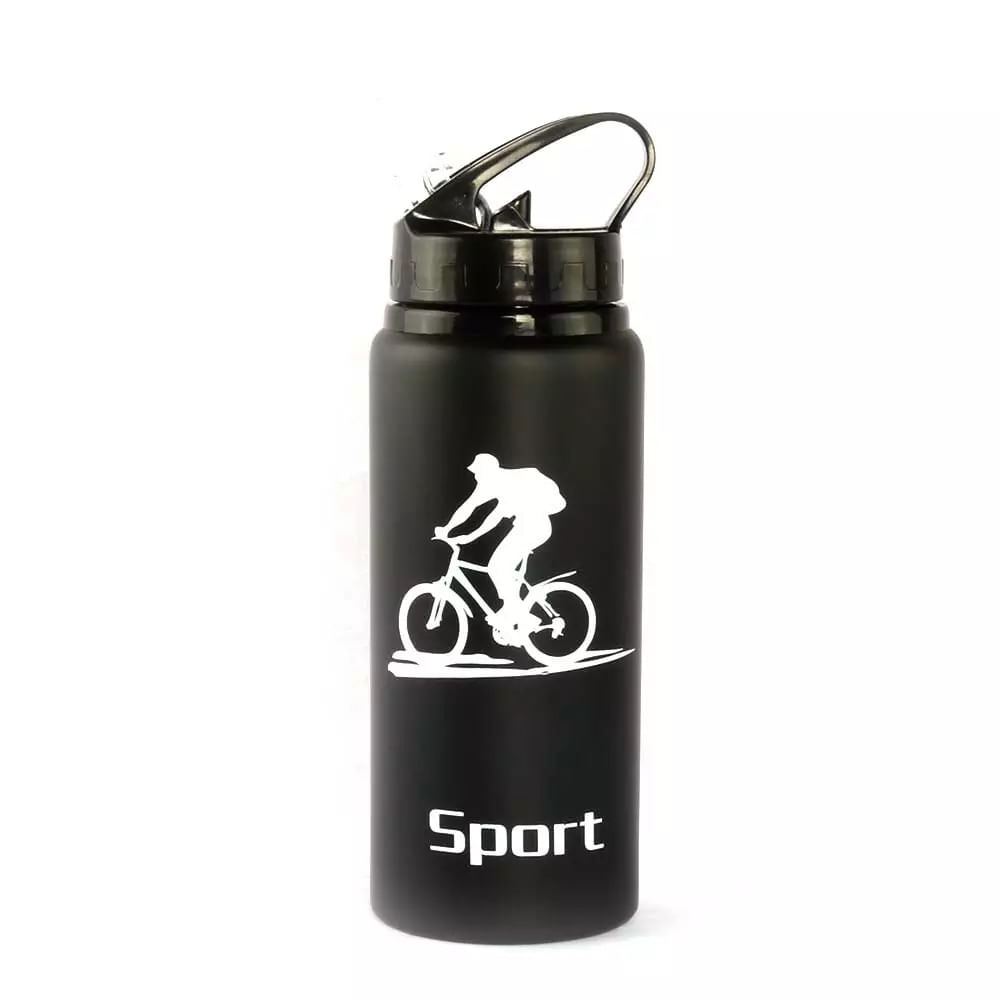 Garrafa Squeeze Le Track Alumínio Preto 600ml