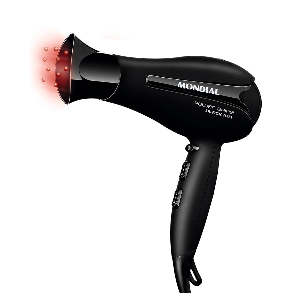 Secador de Cabelo Mondial Power Shine SC 13 Preto 2000W - 220V