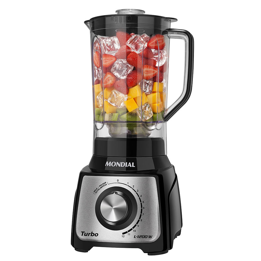 Liquidificador Mondial Turbo Black L-1200 BI 110