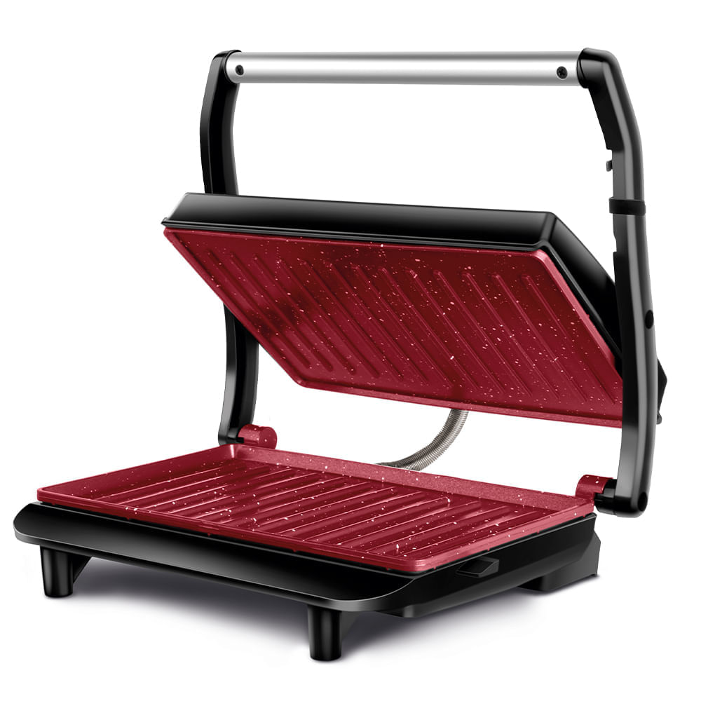 Grill Eletrico Mondial PG-01-RC Master Press Inox Red 220V