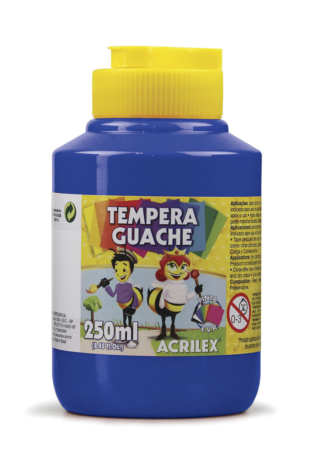 Tinta Guache Acrilex Azul Turquesa 250ml