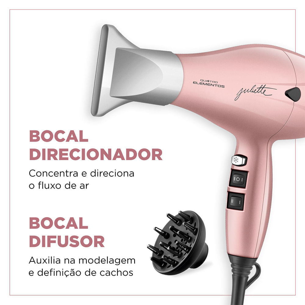 Secador de Cabelo By Juliette Mondial Golden Rose 2000W - SCP-JU-01 110