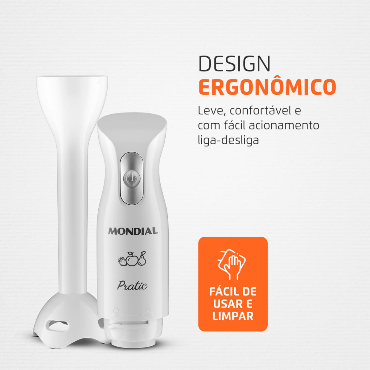 Mixer Pratic Mondial Branco 200W M-15-W