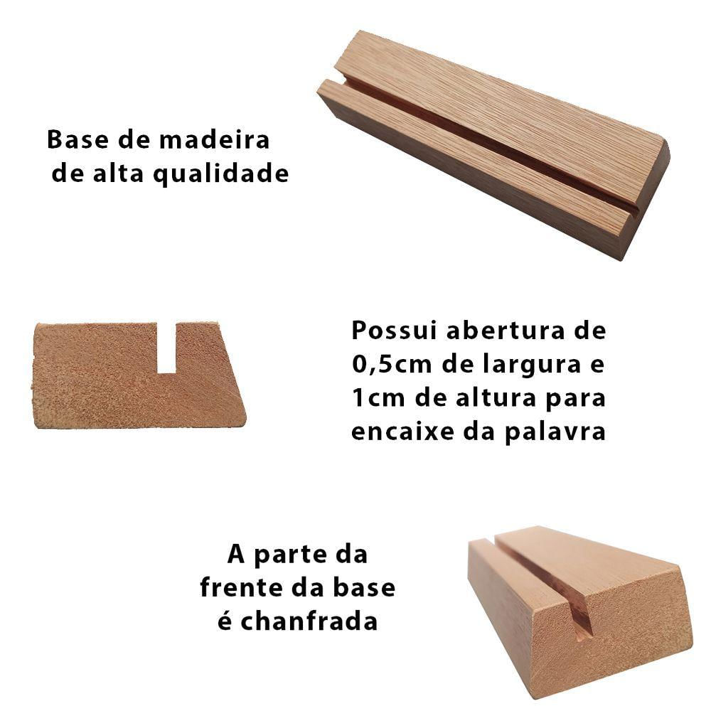 Love Palavra De Mesa Em Mdf Com Base Madeira