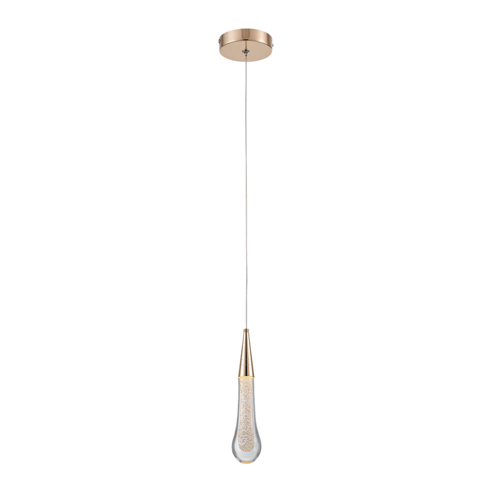 Lustre Pendente Astraled Adrian PT-9121 Dourado Brilho Led Bivolt