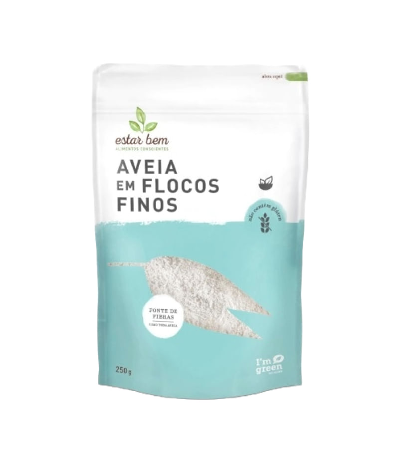 Aveia em Flocos Finos Sem Glúten Estar Bem 250g