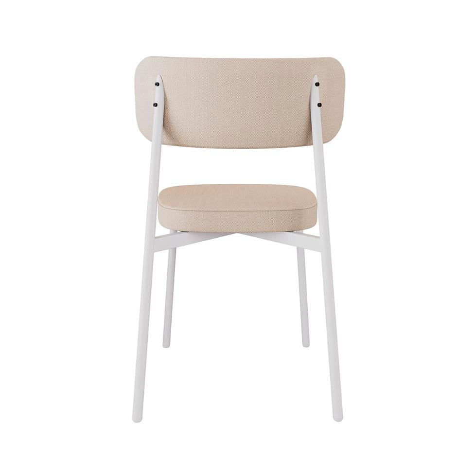 Conjunto com 4 Cadeiras Alloa Polipropileno Areia e Branco