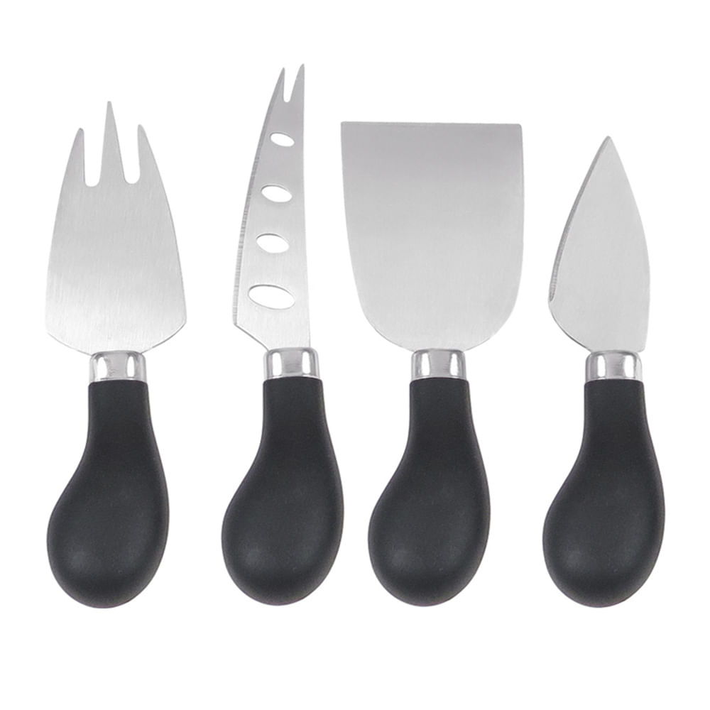 Kit para Queijos Le Saveur Inox e Plástico 4 Peças