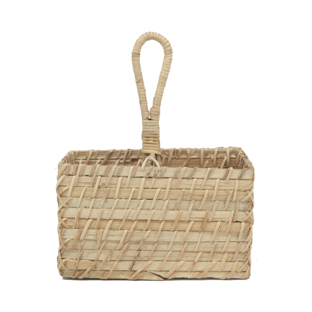 Porta Talher Le Retangular em Bambu 20x10cm