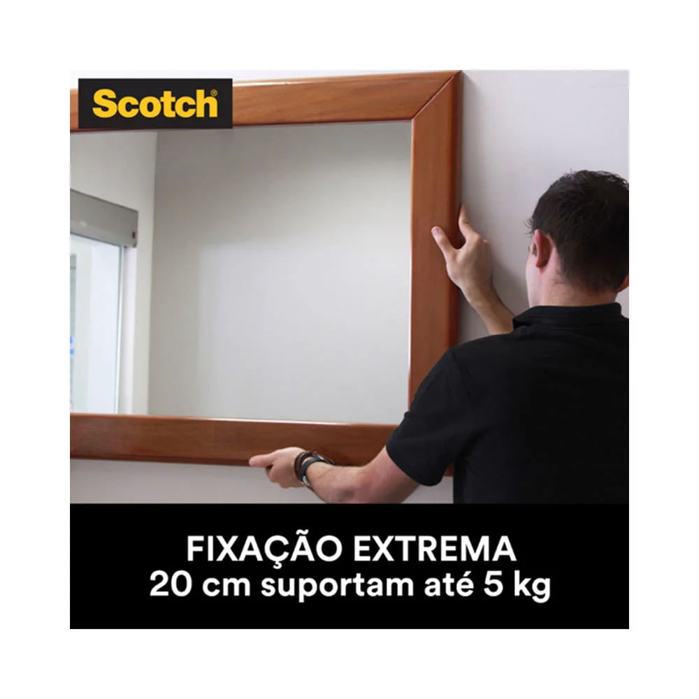 Fita Adesiva Dupla Face Scotch 3M com Espuma Uso Externo 24mmx2m