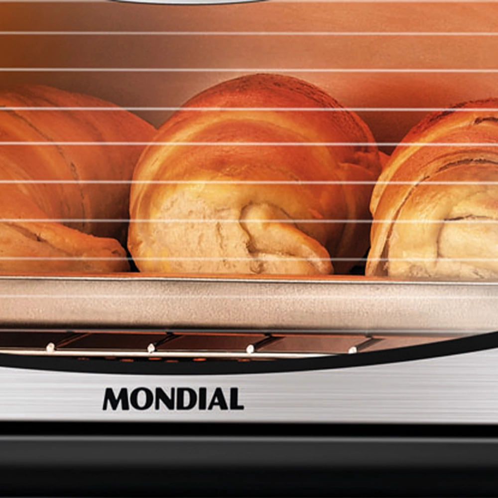 Forno Elétrico Mondial Pratic Cook FR-09 Preto 6 Litros - 127V