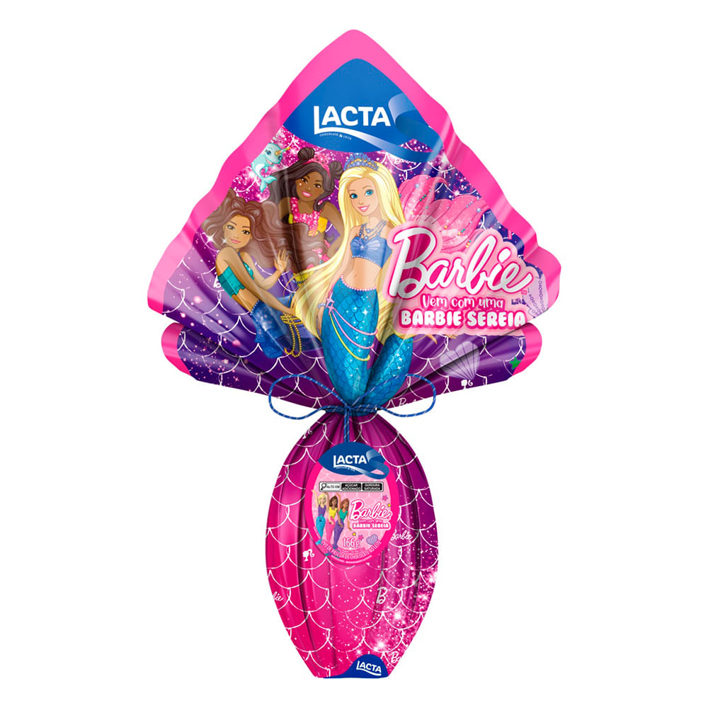 Ovo de Páscoa Lacta Barbie 166g