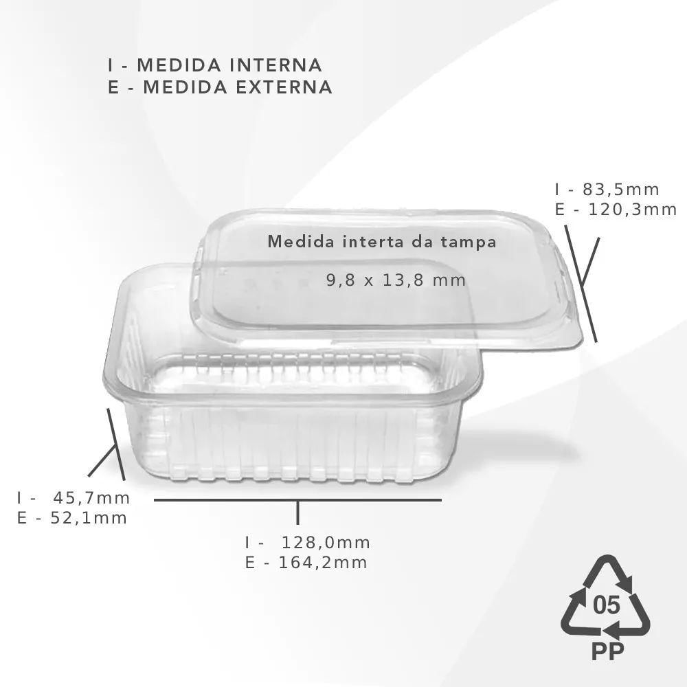 Marmita Com Tampa Para Freezer E Microondas 500 Ml 24un Prafesta