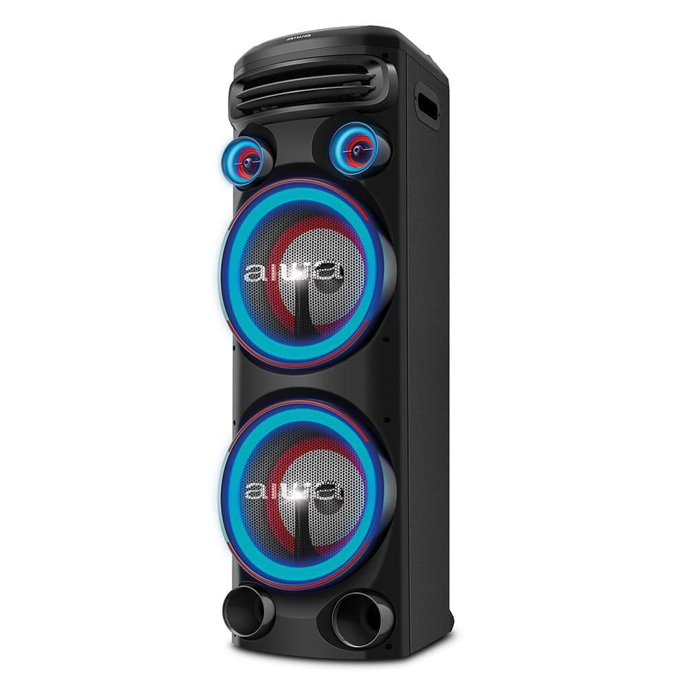 Torre De Som Aiwa T2W-01B 2200W 2woofers10 BT Rgb Usb Fm Dj Bluetooth Bivolt