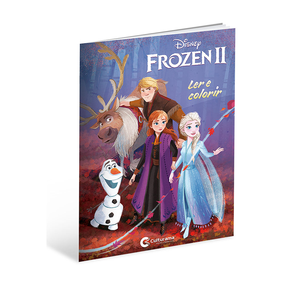 Livro Infantil Culturama para Ler e Colorir Frozen 2 com Lápis