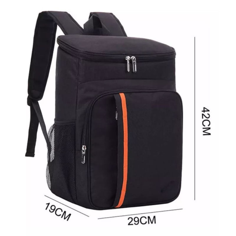 Mochila Bolsa Lancheira Multifuncional Térmica Cooler Bebida Praia Camping Viagem Resistente Impermeável Único / Cinza