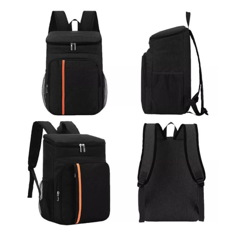 Mochila Bolsa Lancheira Multifuncional Térmica Cooler Bebida Praia Camping Viagem Resistente Impermeável Único / Cinza