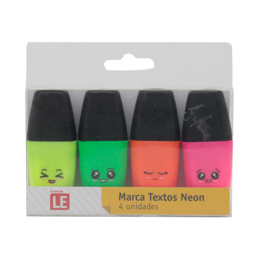 Kit Marca Texto Le Neon com 4 Unidades