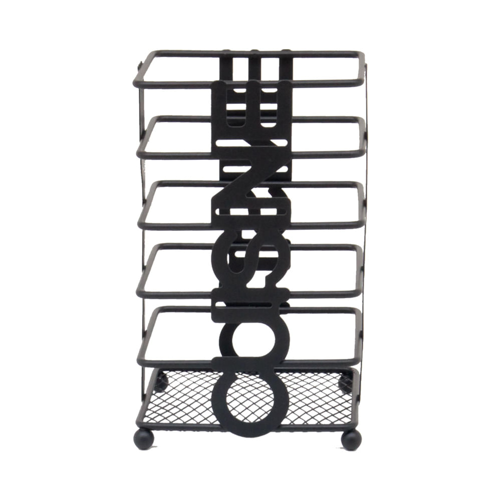 Porta Talher Le Cuisine Black Preto