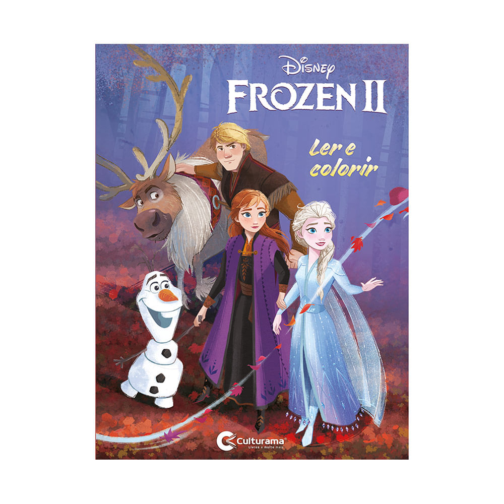 Livro Infantil Culturama para Ler e Colorir Frozen 2 com Lápis