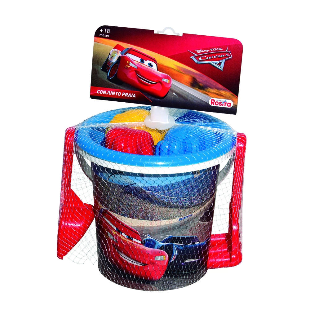 Conjunto de Baldinho de Praia Rosita Carros 3