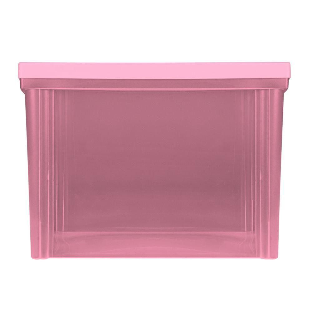 Caixa Organizadora Plástica Alta Rosa 30l Radical Color Ordene