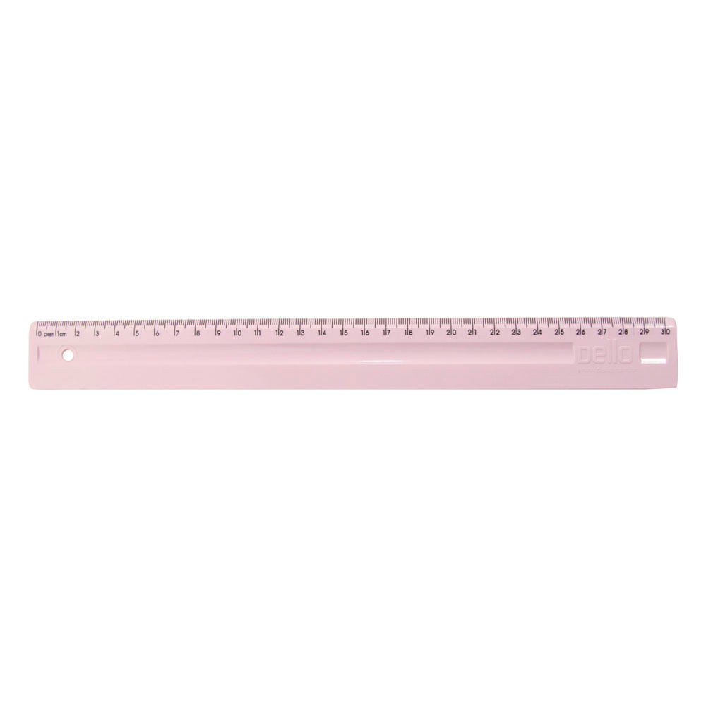 Régua Dello Serena 30cm Rosa